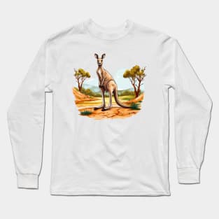 Cute Kangaroo Long Sleeve T-Shirt